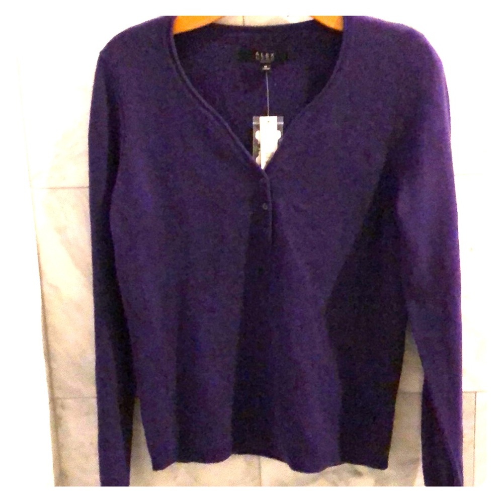 Women’s AlexMarie purple 100% cashmere sweater